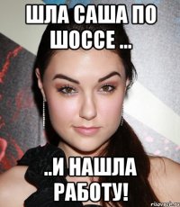 Шла саша по шоссе ... ..и нашла работу!