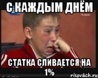 с каждым днём статка сливается на 1%