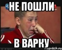 не пошли в варку