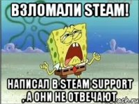 Взломали Steam! Написал в Steam Support , а они не отвечают