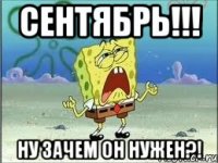 Сентябрь!!! Ну зачем он нужен?!