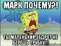 Марк почему?! Ты маленький задрот не берёшь трубку!!!