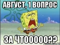 август, 1 вопрос за чтооооо??