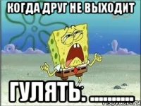 Когда друг не выходит гулять. ..........