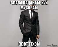 Слава пацанам, хуй мусорам (с)Стэтхэм