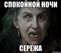 СПОКОЙНОЙ НОЧИ СЕРЁЖА