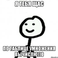 я тебя щас по таблице умножения вычислю))0