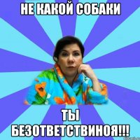 не какой собаки ты безответствиноя!!!