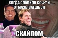 когда спалили софт и отмазываешься скайпом