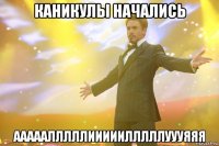 каникулы начались ааааалллллииииилллллуууяяя