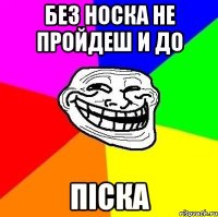 Без носка не пройдеш и до піска