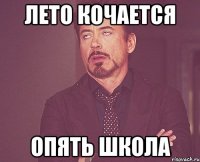 лето кочается опять школа