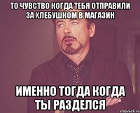 ТО ЧУВСТВО КОГДА ТЕБЯ ОТПРАВИЛИ ЗА ХЛЕБУШКОМ В МАГАЗИН ИМЕННО ТОГДА КОГДА ТЫ РАЗДЕЛСЯ