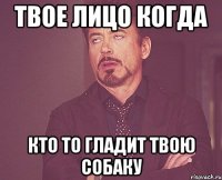 Твое лицо когда кто то гладит твою собаку