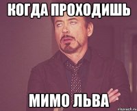 Когда проходишь мимо Льва