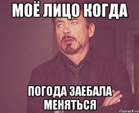 моё лицо когда погода заебала меняться