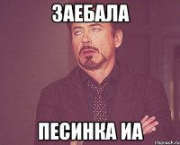 заебала песинка иа