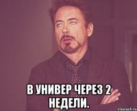  В универ через 2 недели.