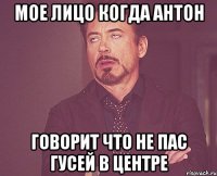 МОЕ ЛИЦО КОГДА АНТОН ГОВОРИТ ЧТО НЕ ПАС ГУСЕЙ В ЦЕНТРЕ