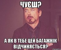 чуєш? а як в тебе цей багажнік відчиняється?