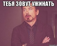 тебя зовут ужинать 