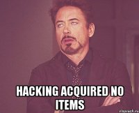  Hacking acquired no items