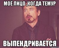 Моё лицо ,когда Темур выпендривается