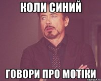 КОЛИ СИНИЙ ГОВОРИ ПРО МОТІКИ