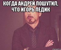 Когда Андрей пошутил, что игорь педик 