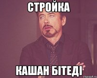 Стройка кашан бітеді