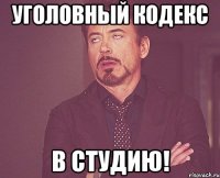 Уголовный кодекс В студию!