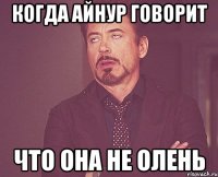 Когда Айнур говорит Что она не олень