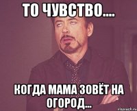 То чувство.... Когда мама зовёт на огород...