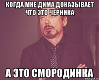 когда мне Дима доказывает что это черника а это смородинка