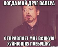 Когда мой друг Валера Отправляет мне всякую хуйнюшку поебушку