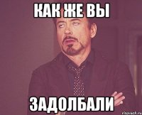 Как же вы ЗАДОЛБАЛИ
