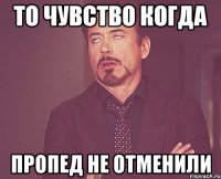 то чувство когда пропед не отменили