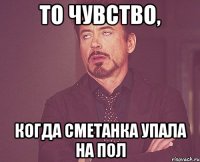 То чувство, когда сметанка упала на пол