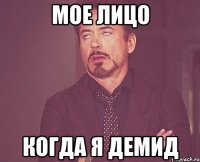 Мое лицо Когда я ДЕМИД