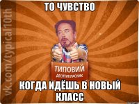 То чувство когда идёшь в новый класс