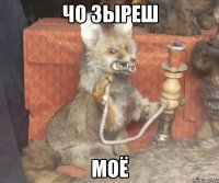 чо зыреш моё