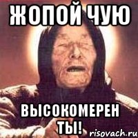 Жопой чую высокомерен ты!