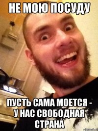 не мою посуду пусть сама моется - у нас свободная страна