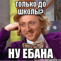 только до школы? Ну ебана