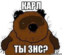 Карл ты знс?