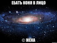 ебать коня в лицо © Жека