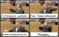 Тут Писаренко - долбаеб... Там - Тюрин ебанутый... Нихуя нормальных нет... Пиздец...