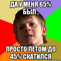 Да у меня 65% был , Просто летом до 45% скатился