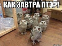 Как завтра ПТЭ?! 