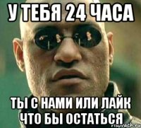 у тебя 24 часа ты с нами или лайк что бы остаться